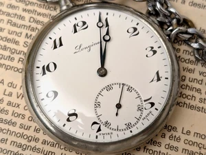 Vintage Longines 15 Jewels 20444 188 Hand Winding Pocket Watch Chain : - Picture 1 of 12