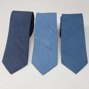 ZENIO Slim Denim Style Krawatten - Blau / Sky / Navy Krawatte - 100% Baumwolle - Bild 1 von 16