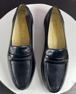 BALLY OF SWITZERLAND Mathew Loafers Dress Shoes 5.5 M Black READ - Picture 1 of 24