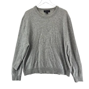 Bloomingdale's 100% Cashmere Sweater Mens XXL Heathered Gray Crewneck Luxury - Picture 1 of 8