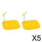 5X 2pcs Drain Pad Floor Drain Cover Deodorant for Kitchen Shower Laundry Yellow