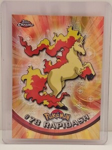 Pokémon #78 RAPIDASH Chrome Topps TV Animation Edition collector card 