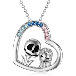 JAKE & SALLY NIGHTMARE BEFORE CHRISTMAS PENDANT NECKLACE - Picture 1 of 4