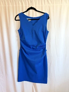 Sara Campbell blaues Kleid mit gerafftem Rücken - Größe 10 Medium - Bild 1 von 4