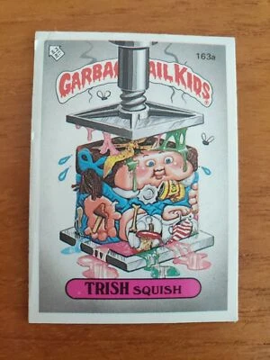 Topps UK Garbage Pail Kids 1986 Series 3 Sticker Trish Squish 163a - Image 1 of 2