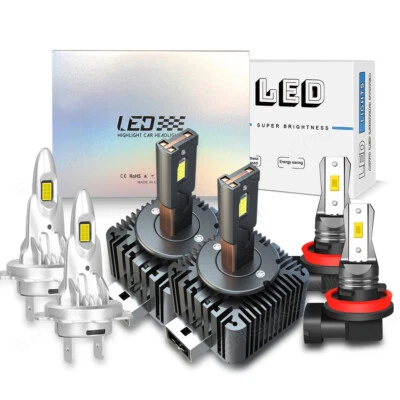 For BMW 550i GT xDrive 2010-2011 LED Headlight Bulb Fog Light Super Bright White - Image 1 of 4