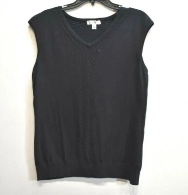 Isaac Mizrahi Mujer Azul Marino Sin Mangas Cuello en V Tejido Informal Suéter Chaleco XXL Foto 1 de 4