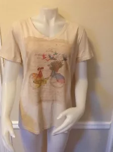 Nuevo con etiquetas Camiseta Talla XL Blusa Prenda para el torso Mangas Cortas Gráfica Cuello en V - Imagen 1 de 10