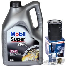 BOSCH Filtro Olio + Mobile 10W40 Adatto A per Nissan Micra K11 K12 C+C Note E11