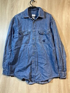 Camisa vaquera vintage de hombre Calvin Klein Jeans talla S/M - Imagen 1 de 8