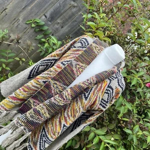 Cliche Couture Southwestern Aztec Boho Hippie Western Cardigan Fringe Tassels XL - Picture 1 of 19