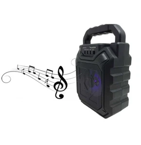 Cassa speaker bluetooth ricaricabile 10 watt con luci ingresso aux usb sd - Foto 1 di 4