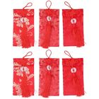  6 Pcs Envelope New Year Bag Silk Red Envelopes Cash Gift Card Lunar Wedding