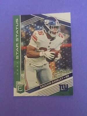 2019 Panini Donruss Elite Star Status Green #SS-7 Saquon Barkley New York Giants - Image 1 of 4