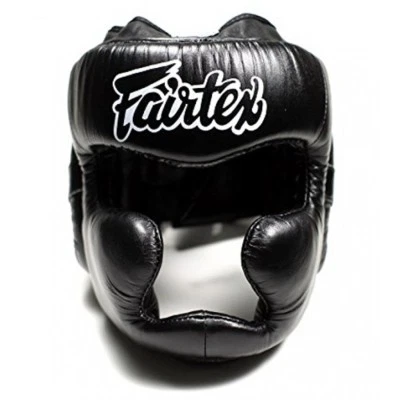 New Fairtex hg 13 Head Guard - Lace Up Head Boxing, Muay Thai Black Japan - Image 1 of 2