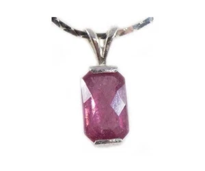 Raspberry Pink Ruby Pendant Vintage Gem of Theophratus Plato Ancient Greek Rome - Picture 1 of 11