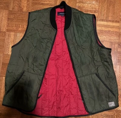 Vintage Structure Vest. Green (red Inside). Size- Large. - Image 1 of 4
