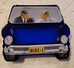 Vintage Camel WideE-1 Car Ashtray Colbalt Blue Glass Double sided Heavy - Picture 1 of 8