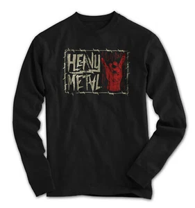 Herren Longsleeve T-Shirt Heavy Metal Pommesgabel Rock Musik Fan HM21720LS - Picture 1 of 1