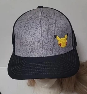 Pokemon 25th Anniversary  Celebration Cap Hat Coal Lightening Adult NWOT - Picture 1 of 7