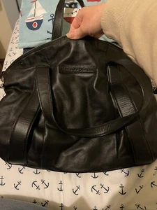 Storksak Bugaboo Leather Black | Luxury Baby Changing Bag - Picture 1 of 3