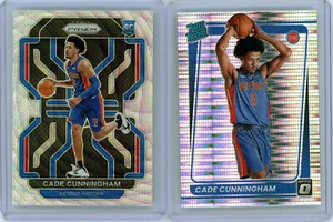 🔥 CADE CUNNINGHAM 2021-22 PRIZM SILVER WAVE HOLO RC # 282 + PULSAR ÓPTICO # 161 - Imagen 1 de 5