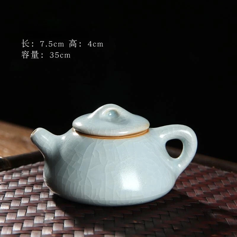 Mini Tetera Horno Ru Tetera Punta de Dedo Pequeña Capacidad Cerámica Bolsillo Olla Tetera Mascota 60 ml Foto 1 de 4