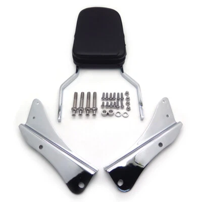 Chrome Flame Backrest Sissy Bar For 2001-2006 Honda Shadow Spirit 750/VT750 - Image 1 of 4