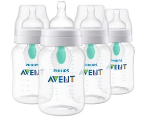 Philips AVENT Anti-Colic Baby Bottles with AirFree Vent 9 oz. 4 Pack Clear - Picture 1 of 4