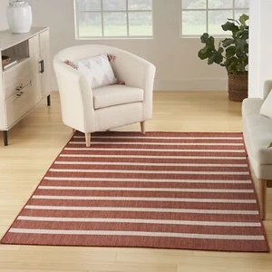 Positano Indoor/Outdoor Terracotta 5' x 7' Area Rug, Easy Cleaning, Non Shedd... - Picture 1 of 10