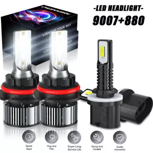 4PC For 1999-2004 Ford Mustang Headlight Bulbs + Fog Light Bulbs 6500K Kit - Foto 1 di 14