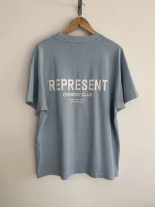 Represent “Owners Club” Oversized T Shirt Thick Cotton Powder Blue XL - Picture 1 of 10