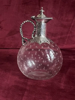 Jarra Claret victoriana montada en plata con sello Foto 1 de 4