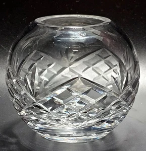 Royal Doulton Kristall Rose Schale Vase 4,5" handgeschliffenes Glas rund elegant Wohnkultur - Bild 1 von 15