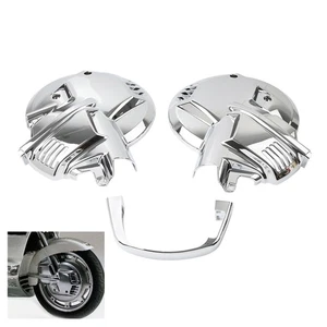 Chrome Front Brake Rotor Disc Covers For Honda Goldwing GL1500SE GL1500I 1988-00 - Picture 1 of 10