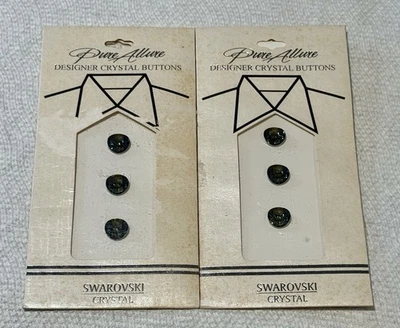 SWAROVSKI Designer KNÖPFE ~ 2 Pkgs à 3 Stück ~ PURE ALLURE "Crystal Satin" #821314 - Bild 1 von 4