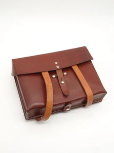 Near Mint Swiss Soldier Army Leather Shoulder Bag Officier Switzerland Surplus - Picture 1 of 8