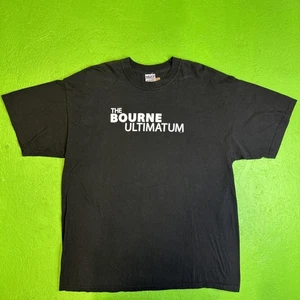 The Bourne Ultimatum Shirt Mens Large Black 2007 Movie Promo Tee Heavyweight - Picture 1 of 6