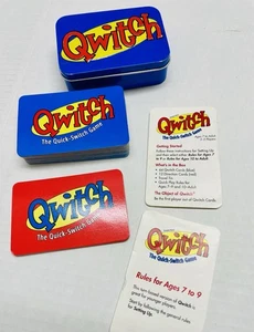 Qwitch The Quick-Switch Card Game Out of the Box Games 2005 Tin Complete - Picture 1 of 5