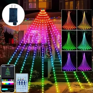 200/400 LED Christmas Tree Lights Waterfall Fairy String Waterproof Home Decor - Picture 1 of 13