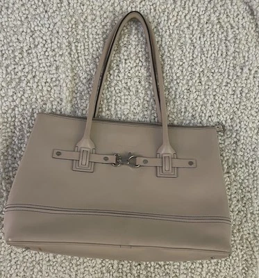 Bolso de Diseñador NANNINI Italiano Letra Genuina Beige Crema Nuevo sin Etiquetas Foto 1 de 4