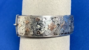 Sterling Silver Hinged Cuff - Picture 1 of 5