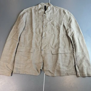 Poeme Bohemien Light Gray Cotton Viscose Blazer SZ 48 IT 38 US Unlined - Picture 1 of 19