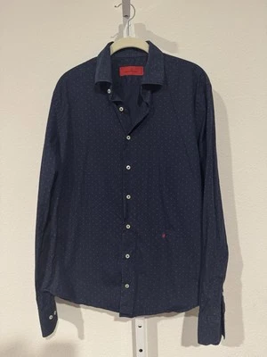 Camisa CAROLINA HERRERA Manga Larga Talla 16 Patrón Azul Foto 1 de 4