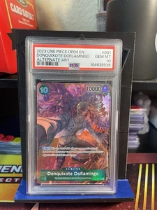 One Piece PSA 10 Donquixote Doflamingo Alt Art OP04-031 English - Picture 1 of 1