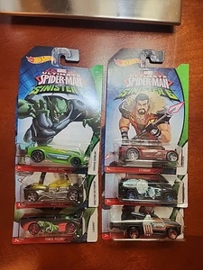 Hot Wheels 2015 Marvel Ultimate Spider-Man Vs Sinister 6 Car Set - Picture 1 of 10