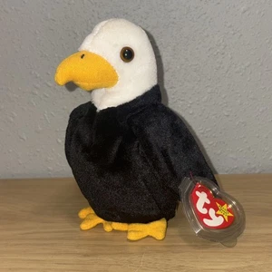 Ty Beanie Buddy Baldy The Eagle sehr weich Neu mit Etikett Protektor Top Zustand - Bild 1 von 8