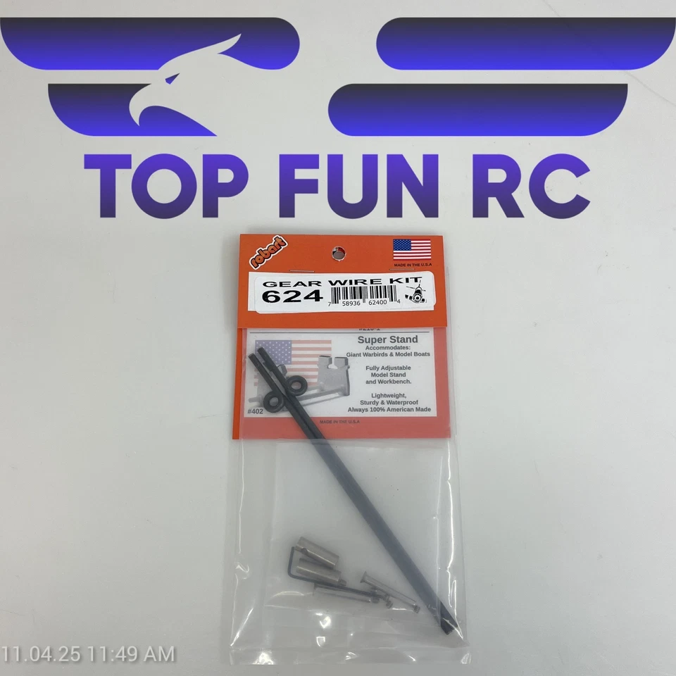 ROBART 624 FOR USE WITH 612 MAIN GEARS FOR RC AIRPLANES 6-12 LBS - Image 1 of 1