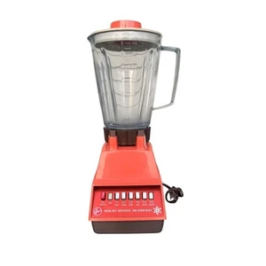 Licuadora de Estado Sólido Hoover Vintage Modelo 6620 Naranja 6 Velocidades Retro Mod Cocina - Imagen 1 de 12