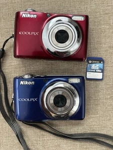2 ea Nikon COOLPIX L22 12.0MP Digital Camera For Repair or Parts - Picture 1 of 3